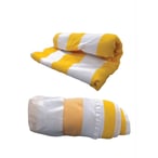 מגבת חוף עם הדפס פסים + פאוץ' נשיאה