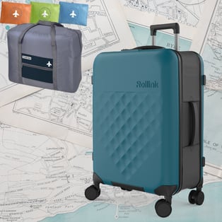 Foldable Carry-On Suitcase FLEX-360 with Travel Bag by ROLLINK