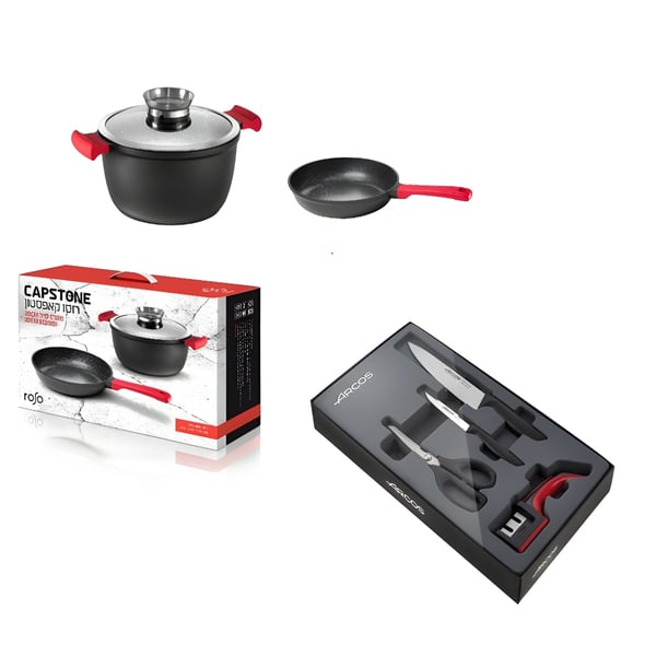 מארז סכינים וסיר מקצועי ARCOS ו-CAPESTONE