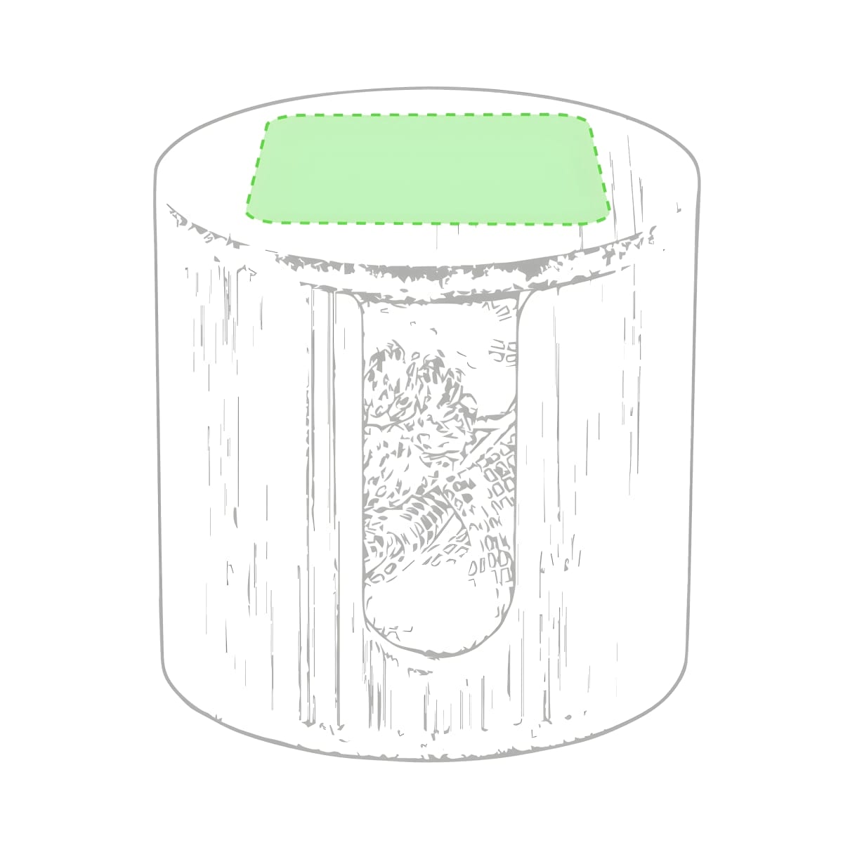 מעמד לפדים קוסמטיים מבמבוק טבעי