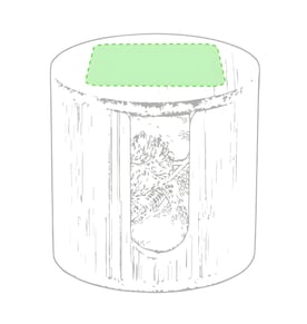 מעמד לפדים קוסמטיים מבמבוק טבעי