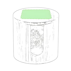 מעמד לפדים קוסמטיים מבמבוק טבעי