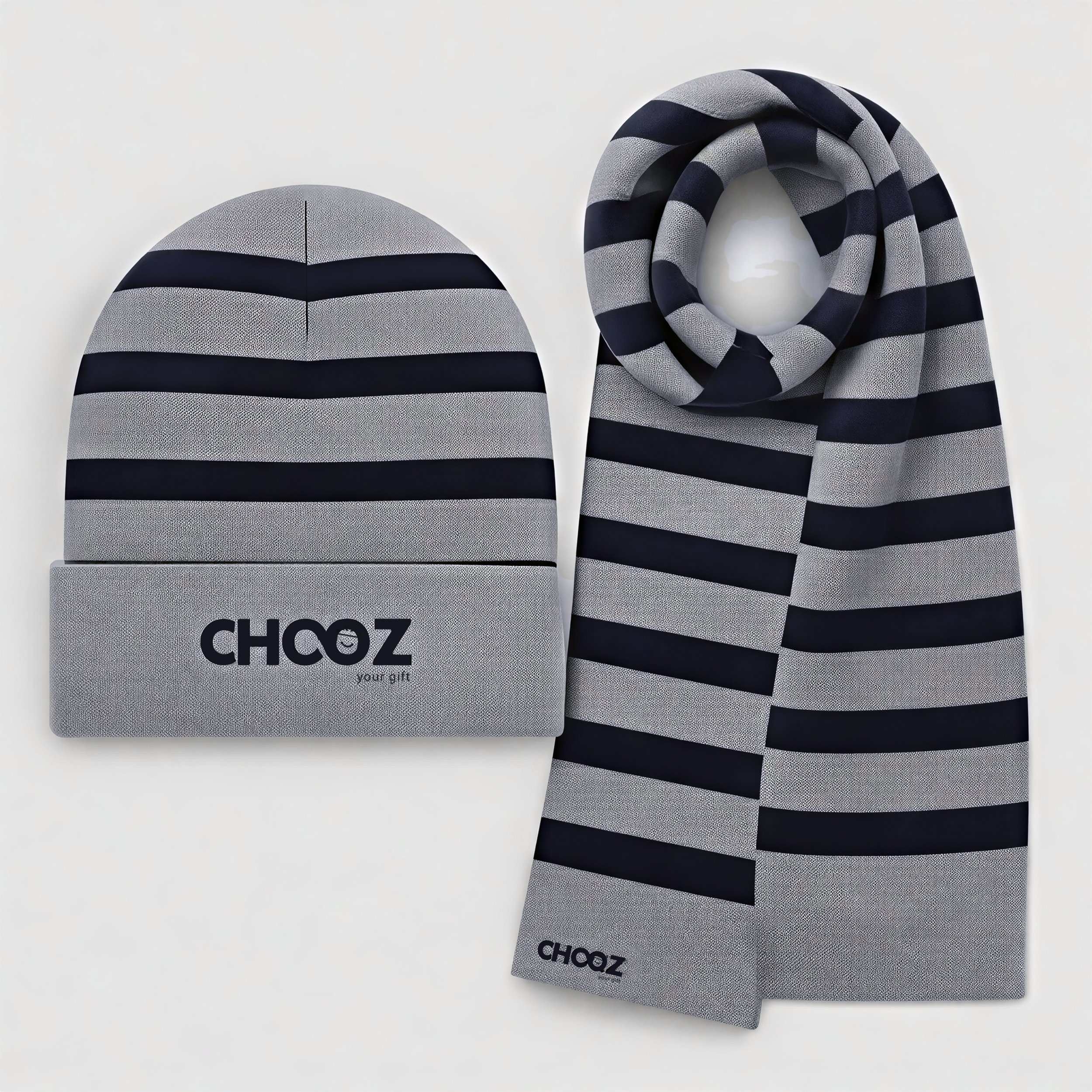 מארז אופנתי ליציאה - כולל כובע וצעיף בעיצוב אישי