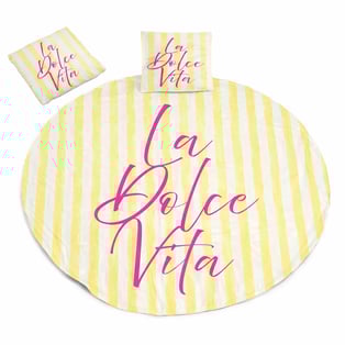 לונג עגול עם כיס - מושלם לים ולפיקניק, קוטר 140 ס"מ