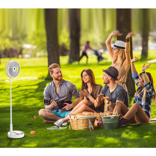 Climex Rechargeable Adjustable Telescopic Fan for Home and Camping