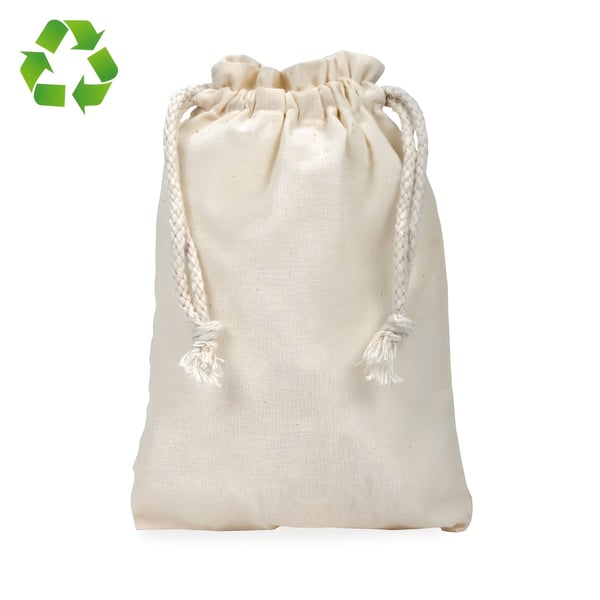 Medium Cotton Bag with Drawstring Closure