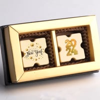 Premium Branded Pralines Pair in Elegant Packaging - Dairy/Parve