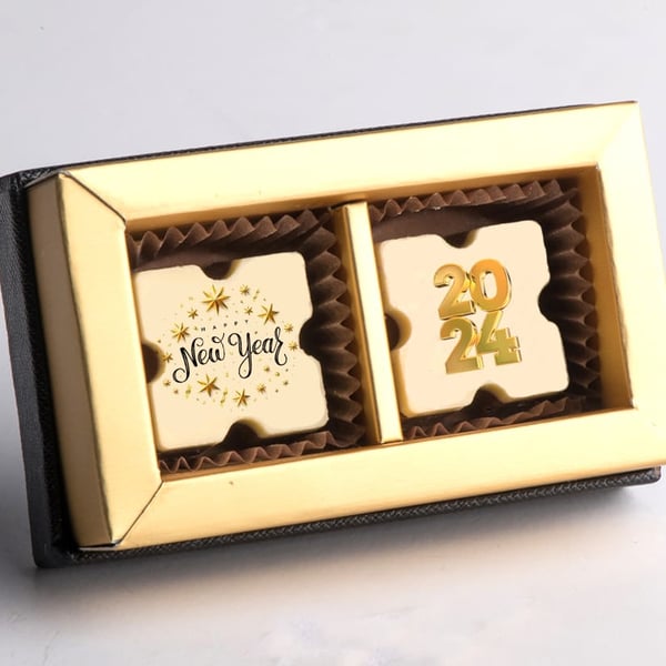 Premium Branded Pralines Pair in Elegant Packaging - Dairy/Parve
