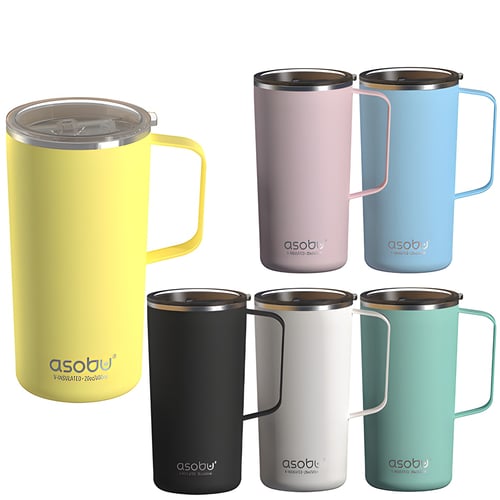 ASOBU 600ml Stainless Steel Thermal Mug with Ceramic Coating and Tritan Lid