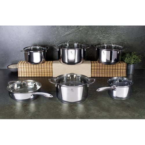 סט סירים 12 חלקים מבית BH6661 - אוסף כסוף