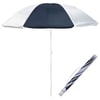 Premium Foldable Beach Umbrella Blue/White Diameter 180cm