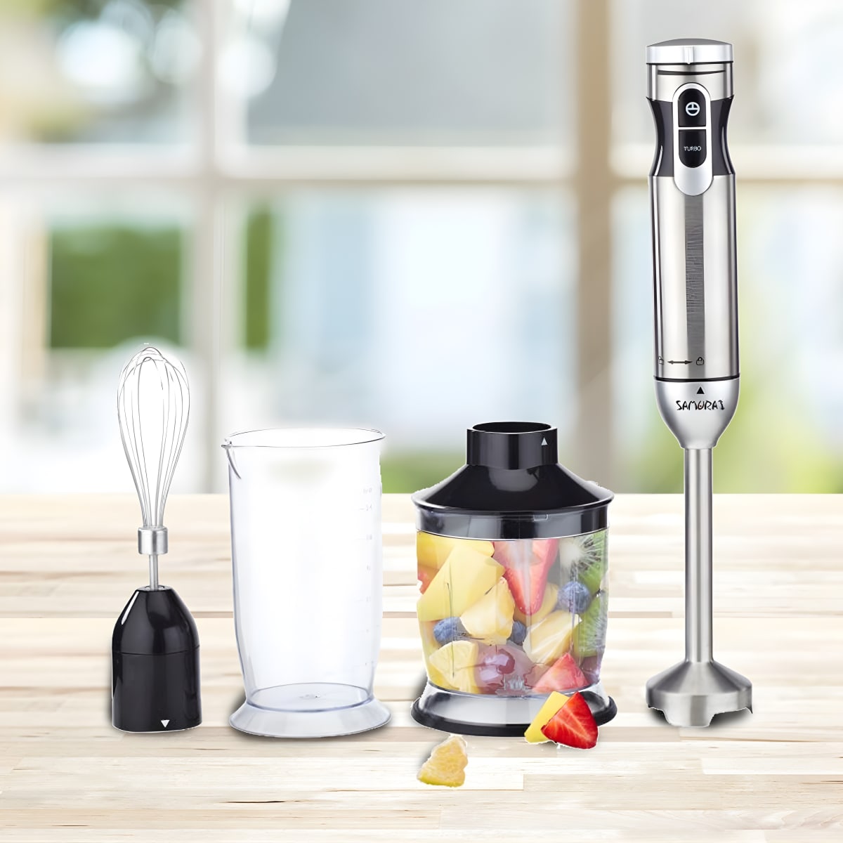 בלנדר מקל סמוראי סט עם מיכל 700 מ"ל