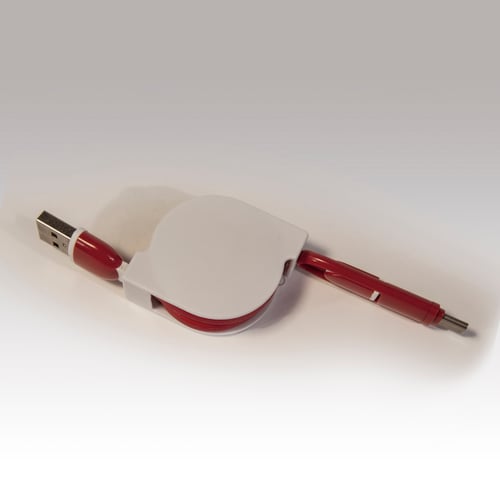 כבל USB נגלל להטענה והעברת נתונים מהירה