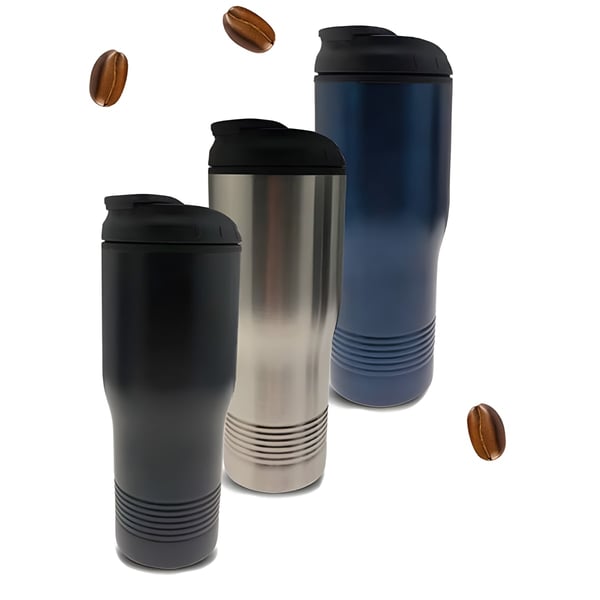 Brushed Stainless Steel Thermal Cup - Ideal Temperature Retention