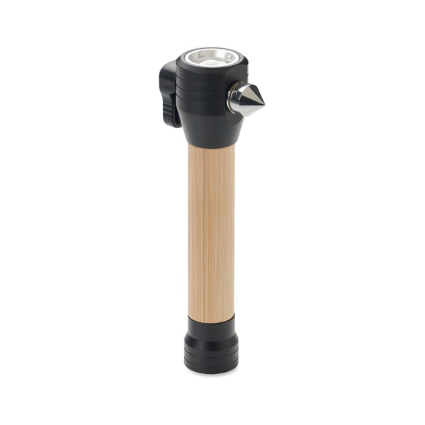 3-in-1 Bamboo Torch with Safety Hammer & Belt Cutter