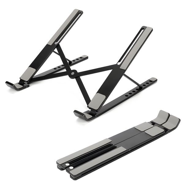 Foldable Metal Stand for Laptops and Tablets with Adjustable Angles