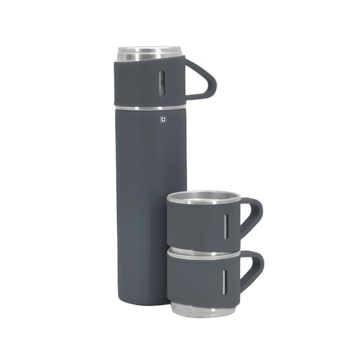 תרמוס יוקרתי חצי ליטר עם 3 כוסות באריזת מתנה