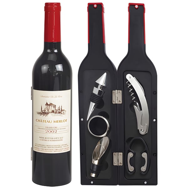 מארז אביזרי יין מעוצב - 5 חלקים יוקרתיים