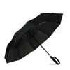 שחור - מטריה 23 אינץ מתקפלת/אוטומטית 10 פיאות ידית שאקל