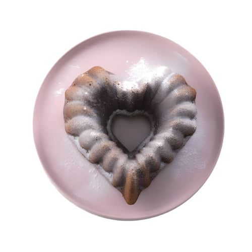 תבנית אפייה אלומיניום בצורת לב - אפייה אחידה ונקייה