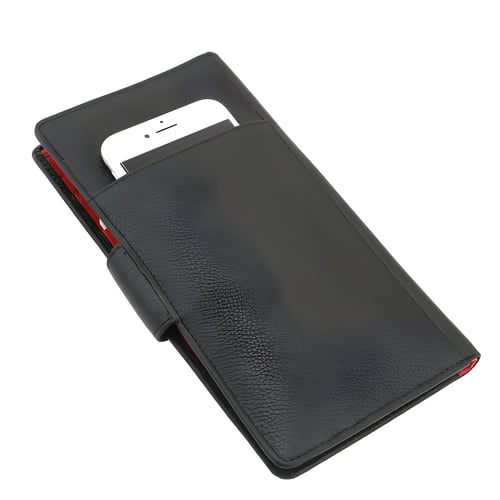 ארנק עור נאפה לנשים עם מגנט