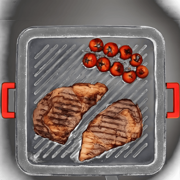 Square Non-Stick Aluminum Grill Pan with Lid 34x34 cm by SOLTAM