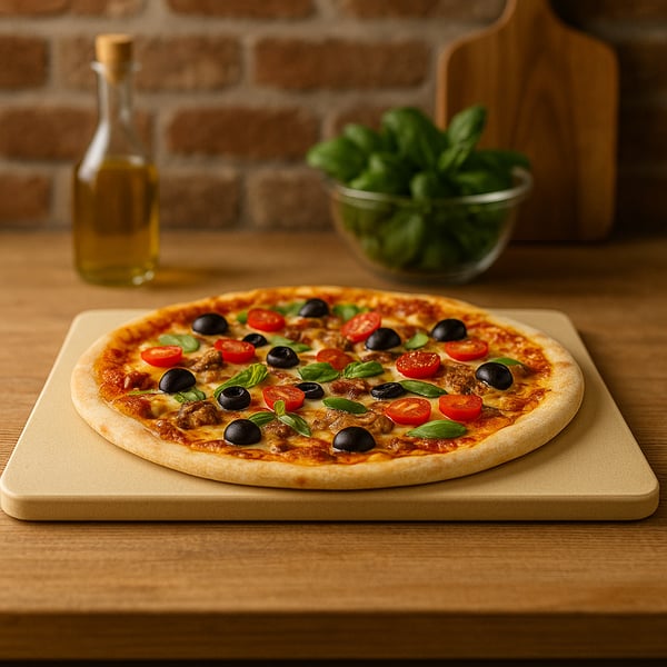 Classic Margherita Pizza with Olives and Fresh Tomatoes