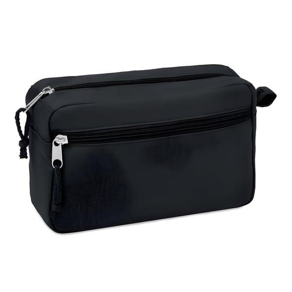 תיק קוסמטיקה מבד המפ נאימה עם רוכסן כפול