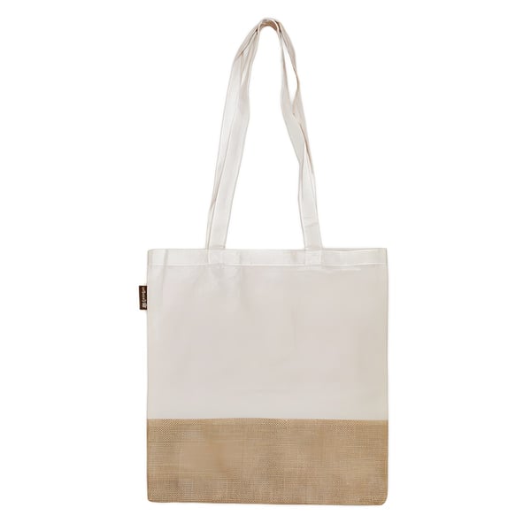 Stylish Cotton and Jute Tote Bag
