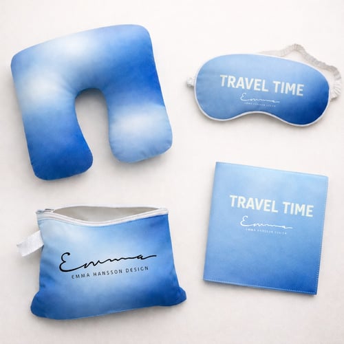 ערכת נסיעות ממותגת עם מיתוג אישי מלא