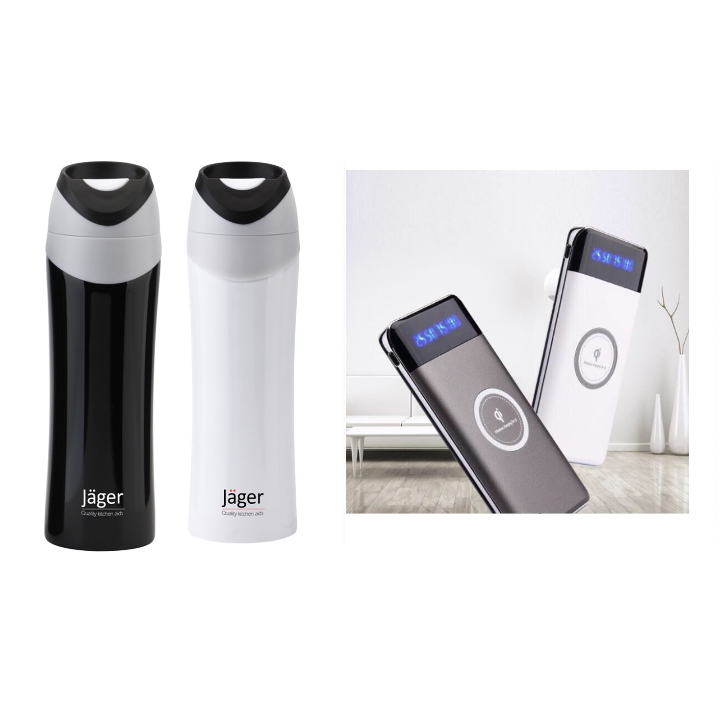 מארז נסיעות פרימיום - מטען נייד וספל טרמי מנירוסטה