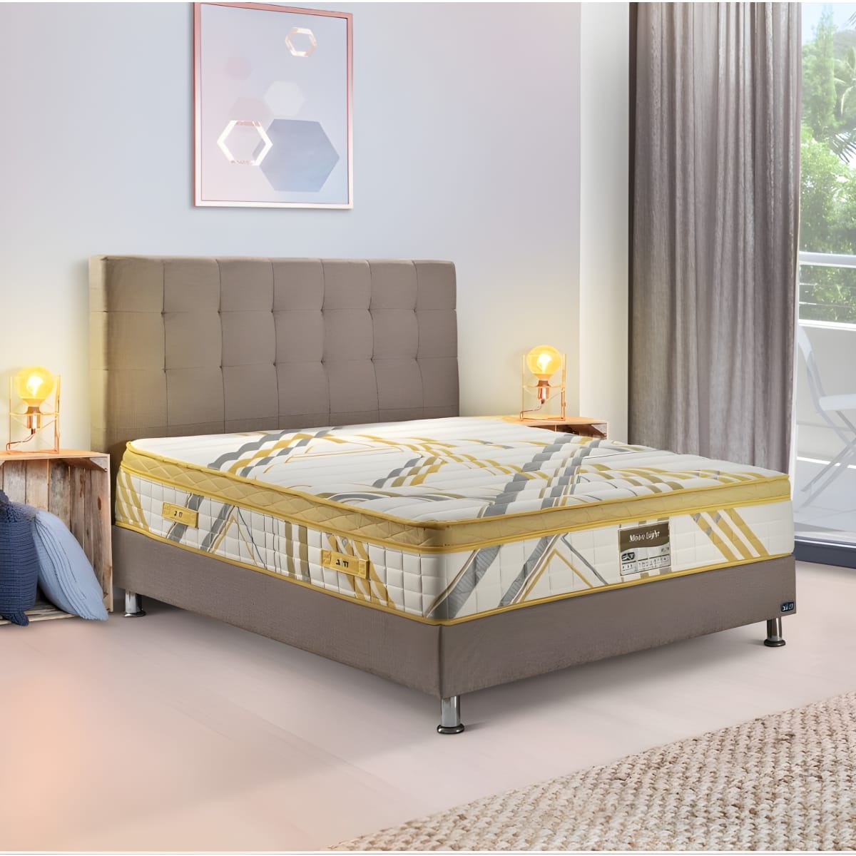 מזרן זוגי אורתופדי ויסקו אלסטי 140X190 דגם MoonLight