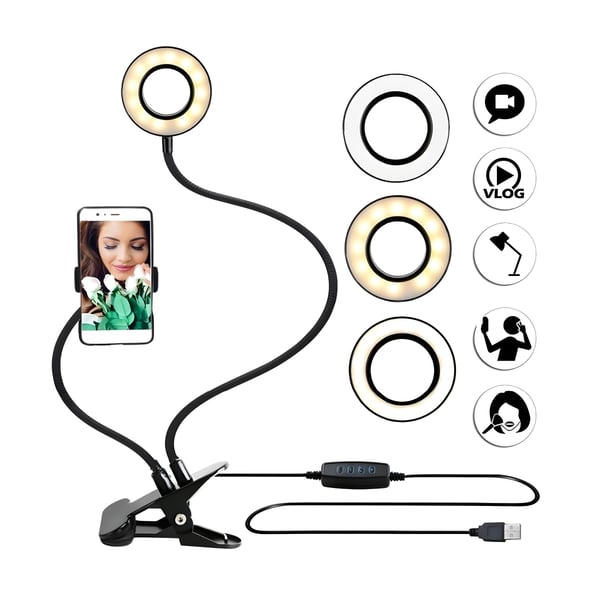 טבעת תאורת לד מקצועית עם שלט – ווגה