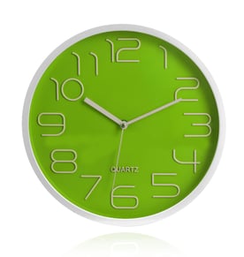 שעון קיר חדשני בצבע ירוק בהיר