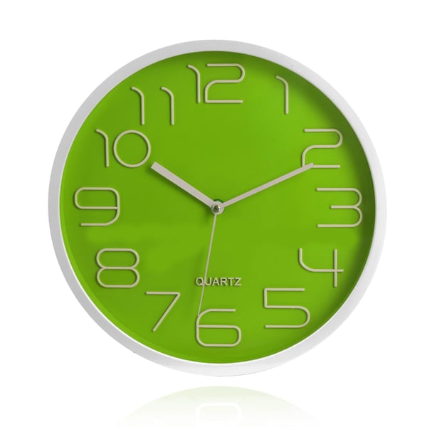 Bright Green Modern Wall Clock