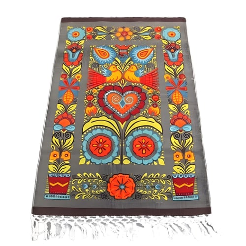 שטיח כותנה מודפס בעיצוב אקלקטי להשלמת מראה הבית