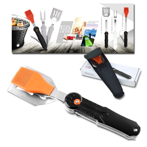Magnetic Foldable BBQ Set in Swiss Army Knife Style