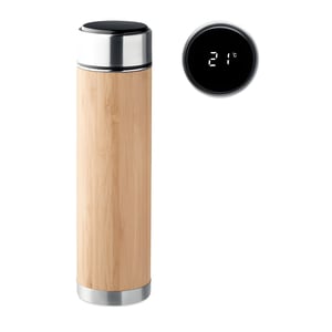 Stainless Steel Bamboo Insulated Thermos with Tea Infuser