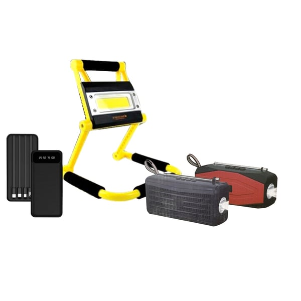 Powerful Emergency Kit: Batteries, Speakers & Flashlights