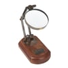 Magnifying Glass with Modern Copper Arm and Quality Wooden Base