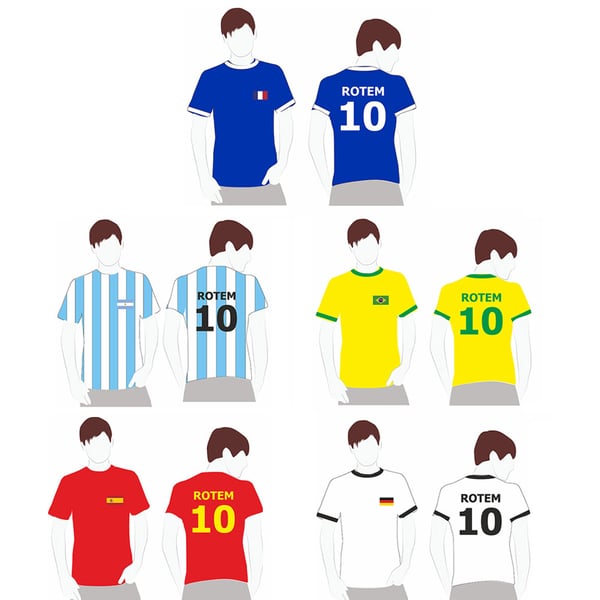 חולצות מונדיאל מותאמות אישית - הבע את תמיכתך