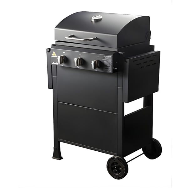 גריל גז סאוטר 3 מבערים עם מדפים מתקפלים ותרמומטר