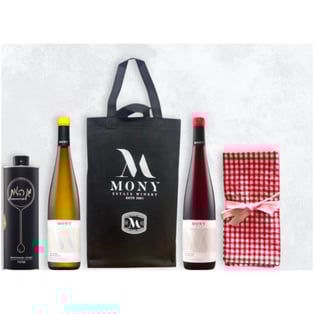 שקית בד עם בקבוקים