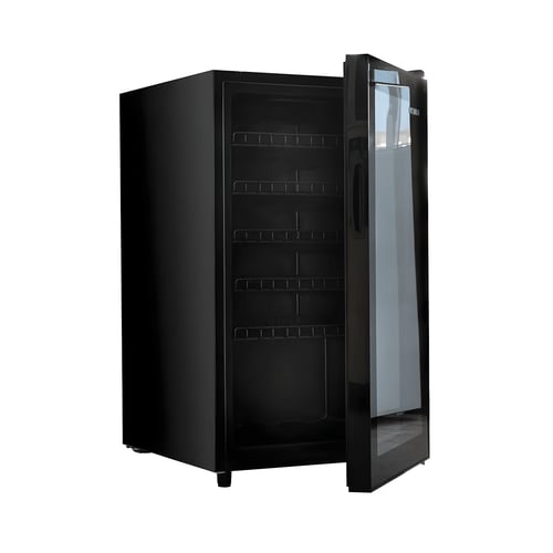 מקרר יין שחור HYUNDAI עם זכוכית כפולה 41 בקבוקים