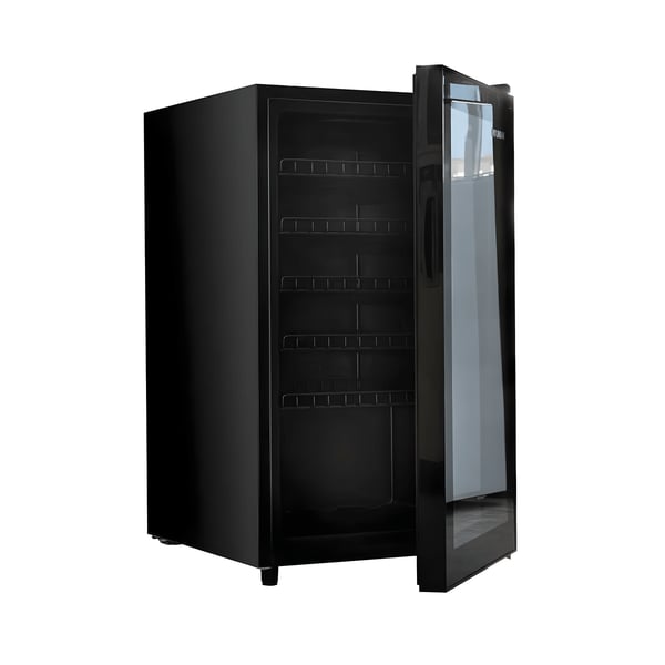 מקרר יין שחור HYUNDAI עם זכוכית כפולה 41 בקבוקים