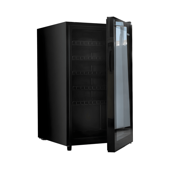 HYUNDAI Black Wine Cooler with Dual Glass for 41 Bottles