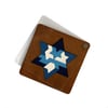 Wooden Desktop Puzzle with Star of David Design