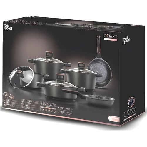 Premium Cookware Set - 10 Pieces by FOOD APPEAL