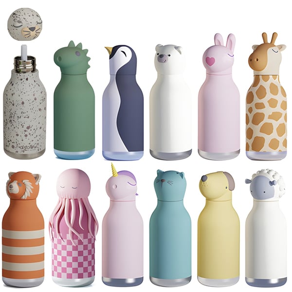 ASOBU Stainless Steel Thermal Bottle with Silicone Straw 460ml