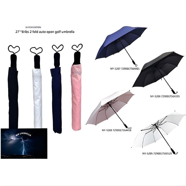 Automatic 27-Inch White Umbrella